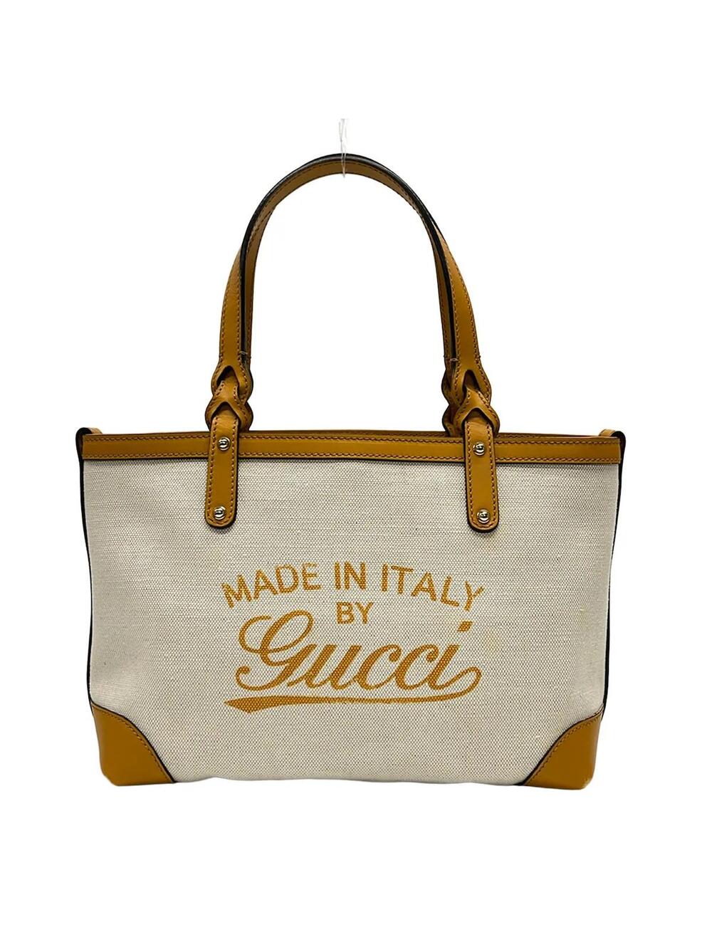Gucci Craft Cream Orange Canvas Leather #369960G76B